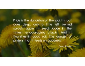 pride feeds on goodness